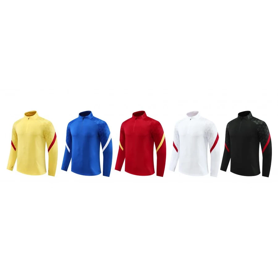 Unbranded half-zip training tops in five colours