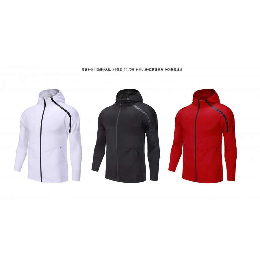 Unbranded full-zip training sets on a white background