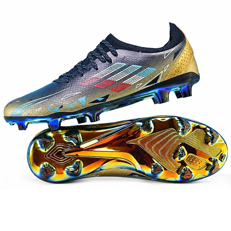 Graphite and gold firm-ground football boots
