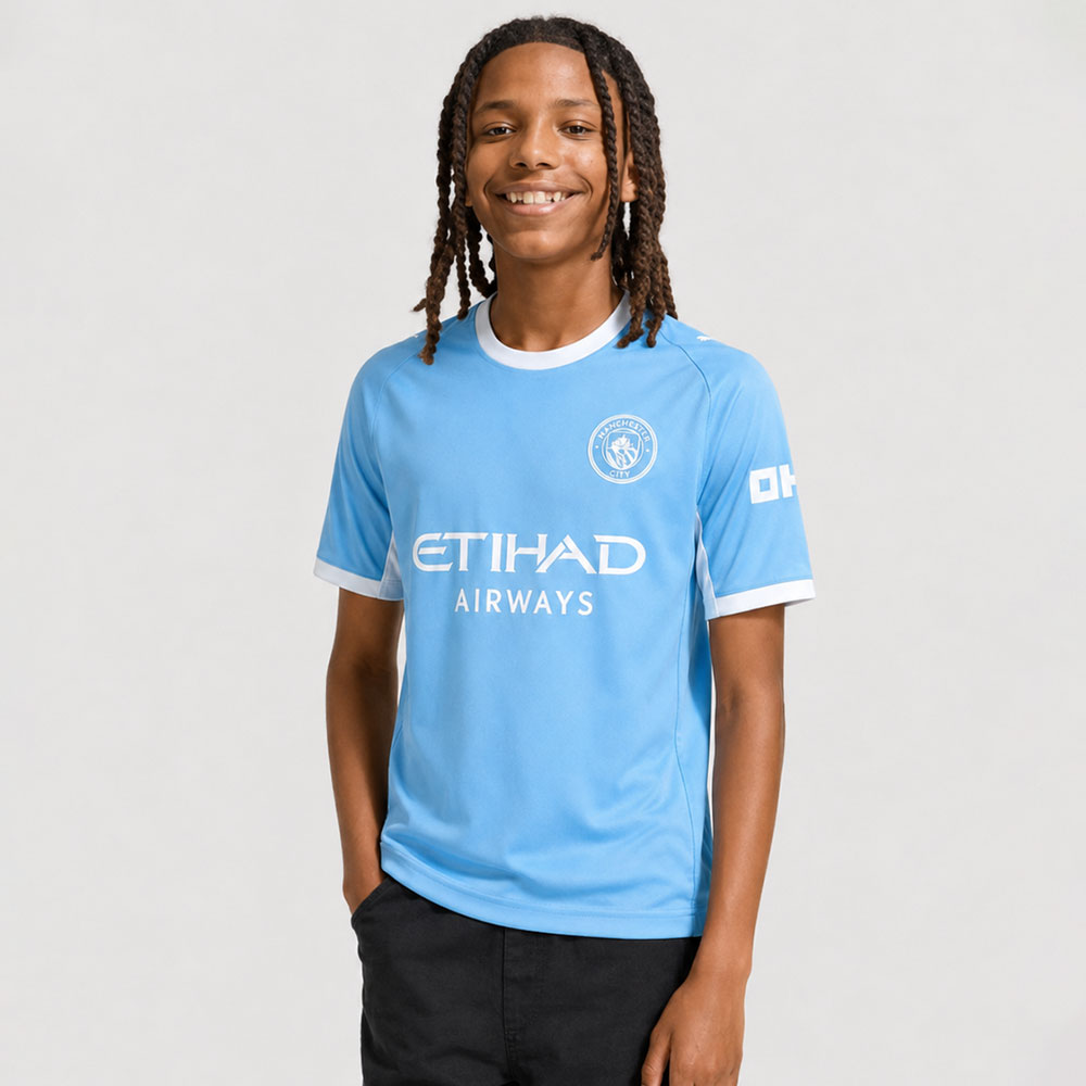 Manchester City junior home shirt